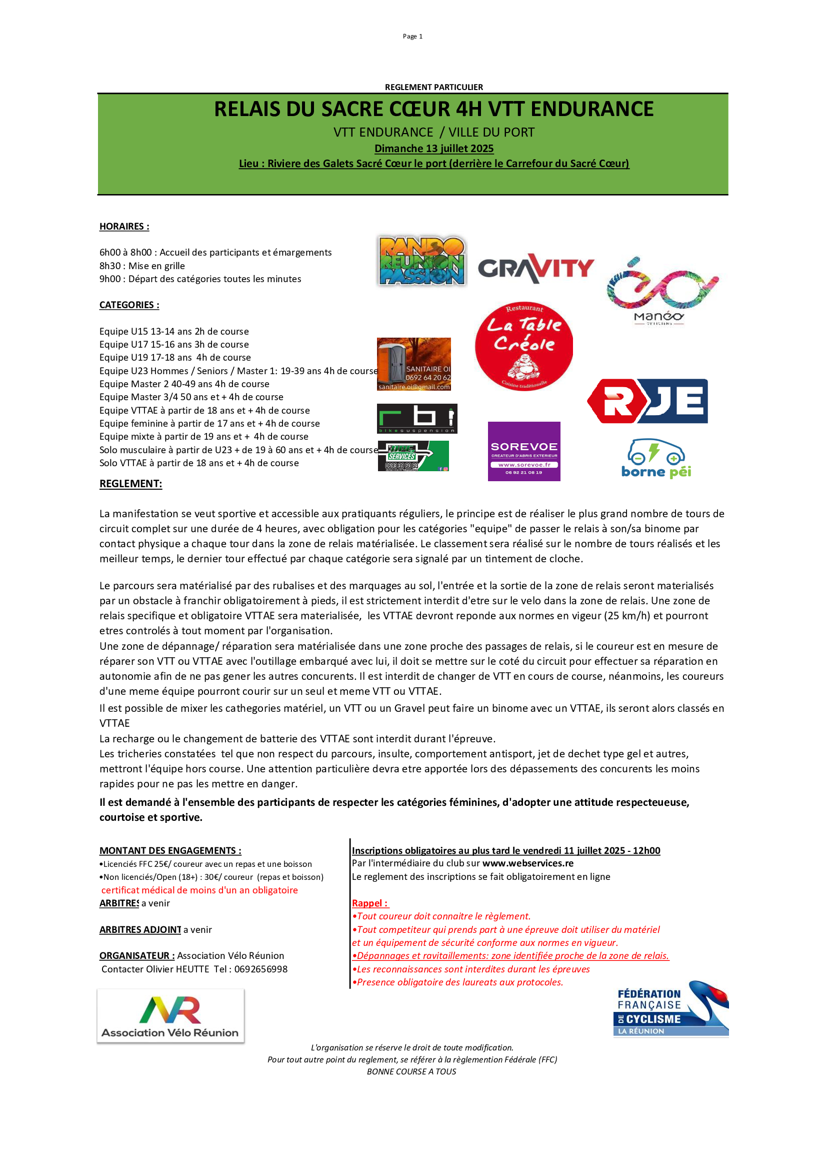 REGLEMENT